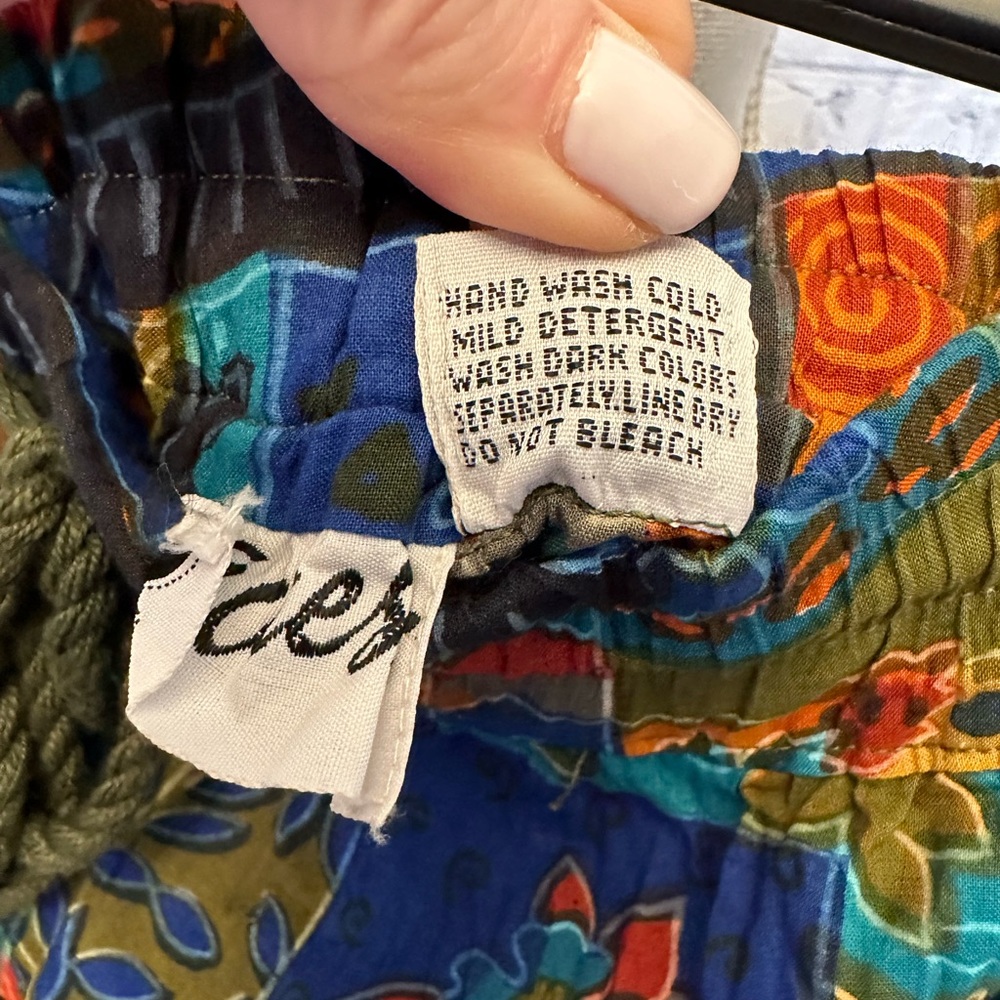 NWT Vintage! Access Tribal Print Crinkle Skirt multicolored size Large - Picture 10 of 12